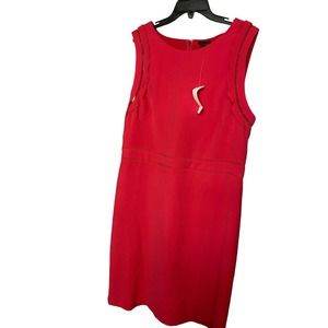 NWT Ann Taylor Sheath Dress 14 Pink Sleeveless Mini Work Office Business Casual